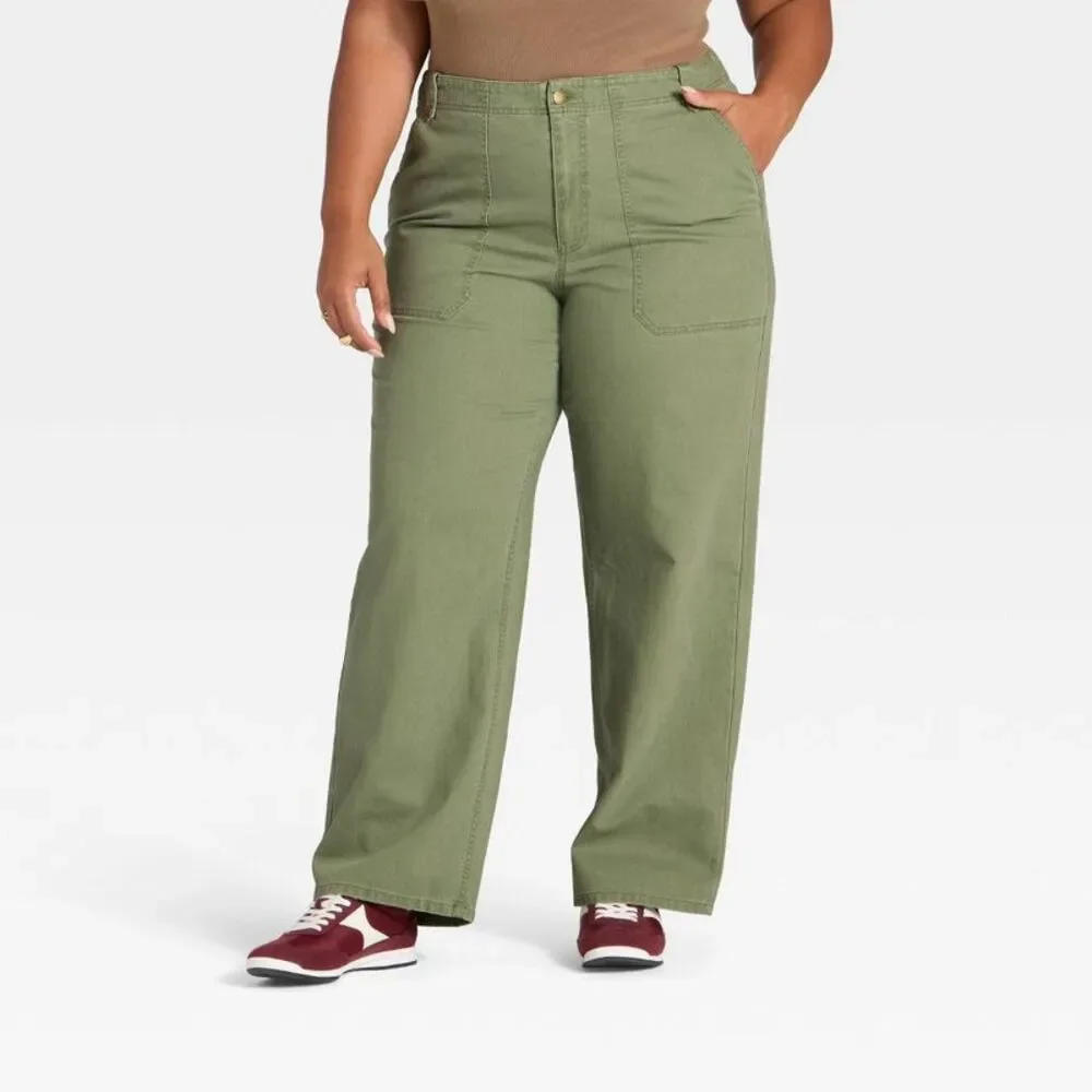 Universal Thread Green Wide-Leg Pants | Size 20 | High-Rise | NWT - Picture 1 of 3